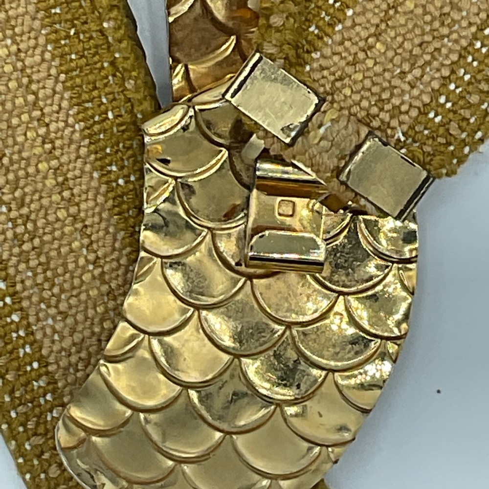 “VINTAGE MCM FISH SCALE GOLD BELT”. - Picture 7 of 16